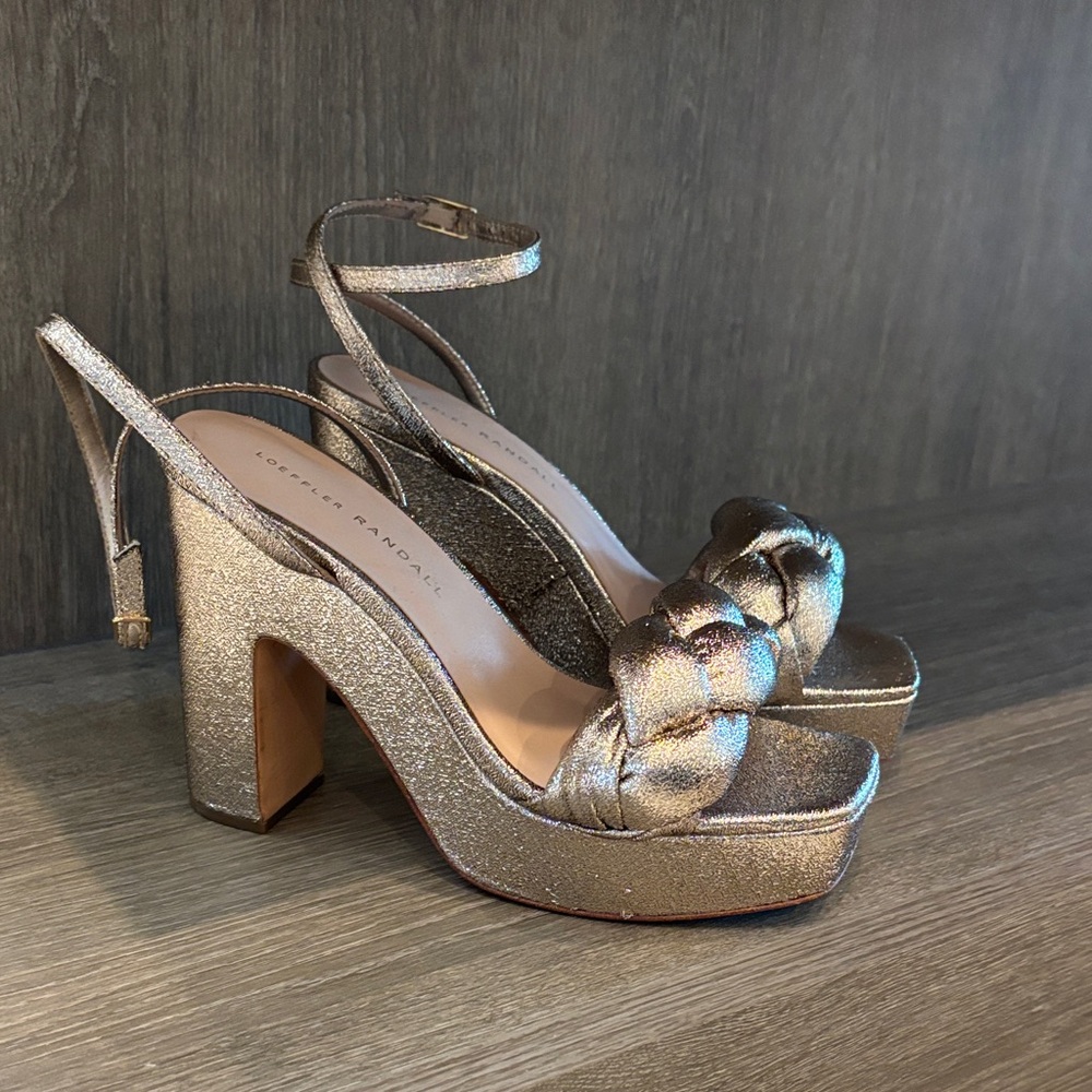 Loeffler Randall Metallic Heeled Sandals